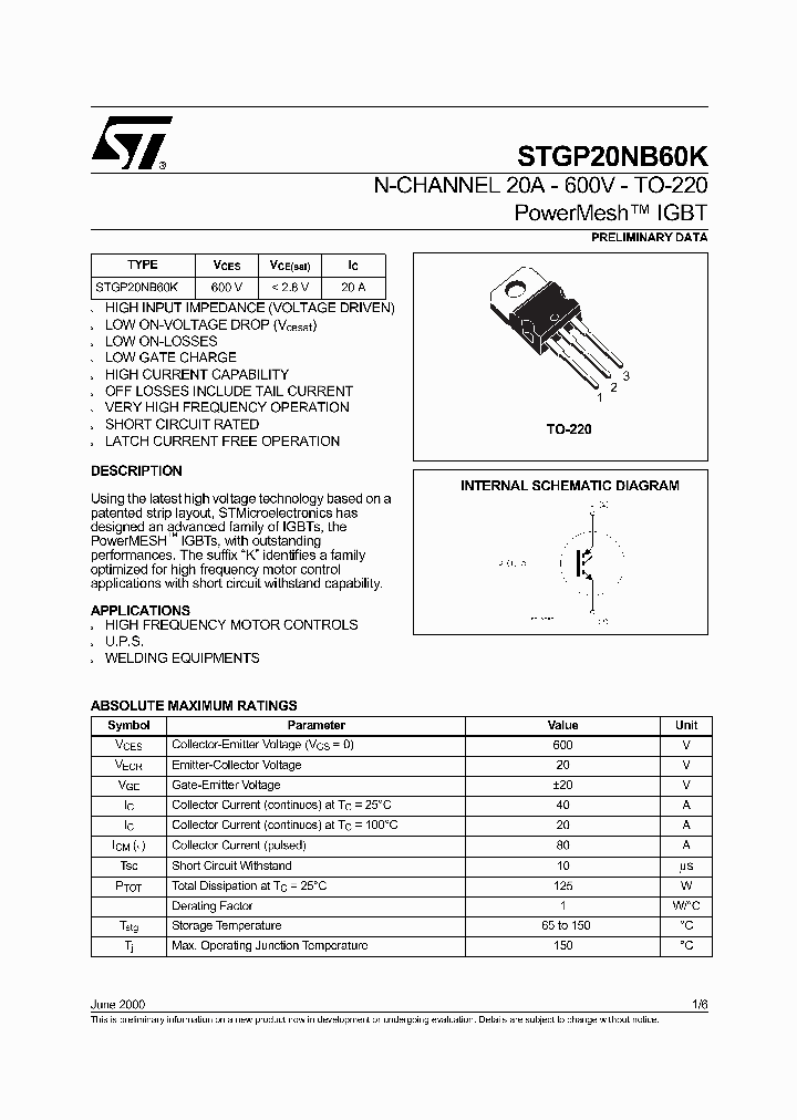 STGP20NB60K_5738782.PDF Datasheet