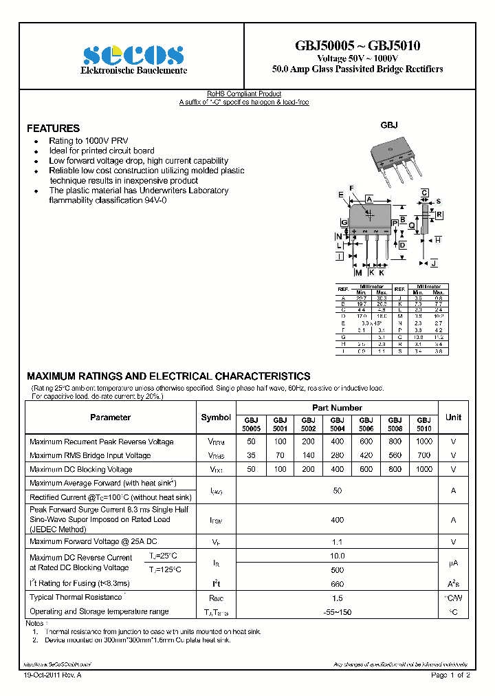 GBJ5006_5739022.PDF Datasheet