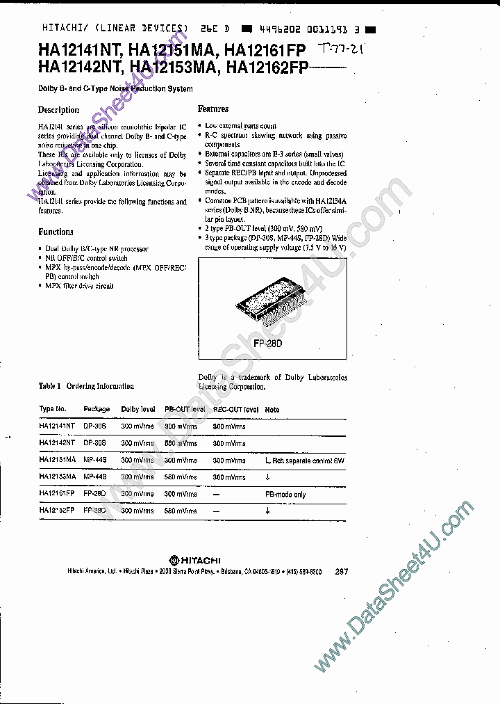 HA12161_5740286.PDF Datasheet