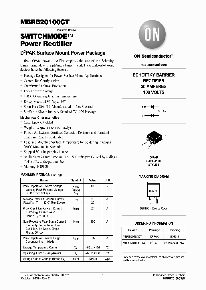MBRB20100CT-D_5744801.PDF Datasheet