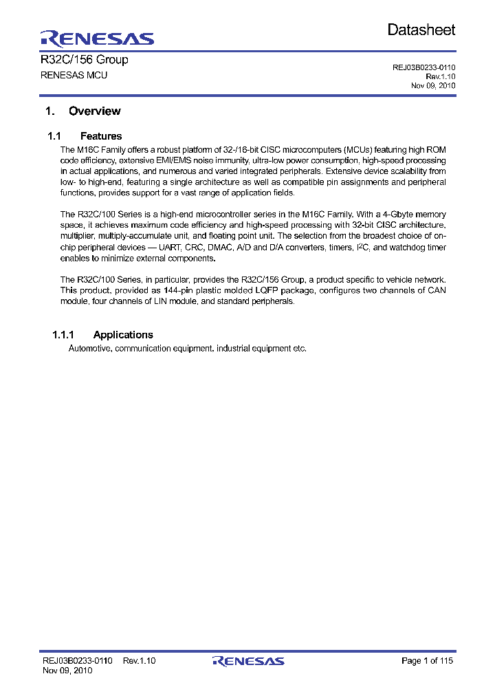 R5F64561JFD10_5745551.PDF Datasheet