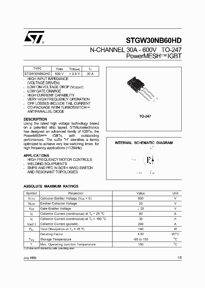 STGW30NB60HD_5754926.PDF Datasheet