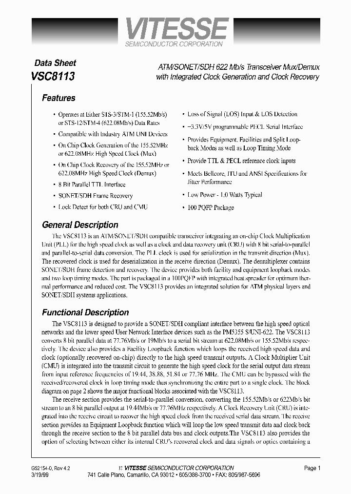 VSC8113QB2_5759496.PDF Datasheet