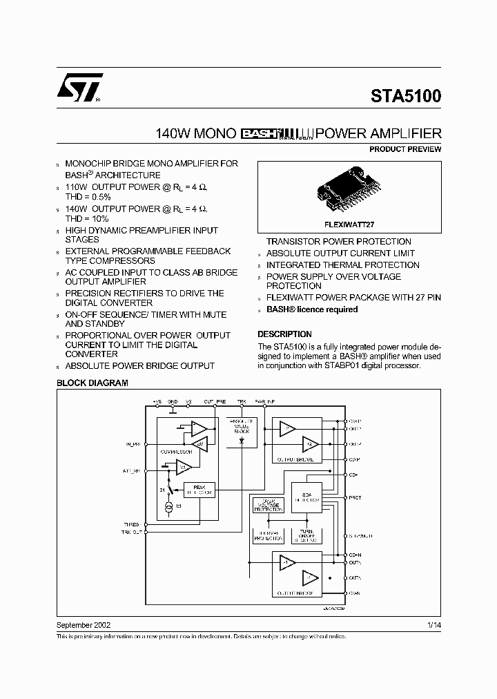 STA5100_5760639.PDF Datasheet