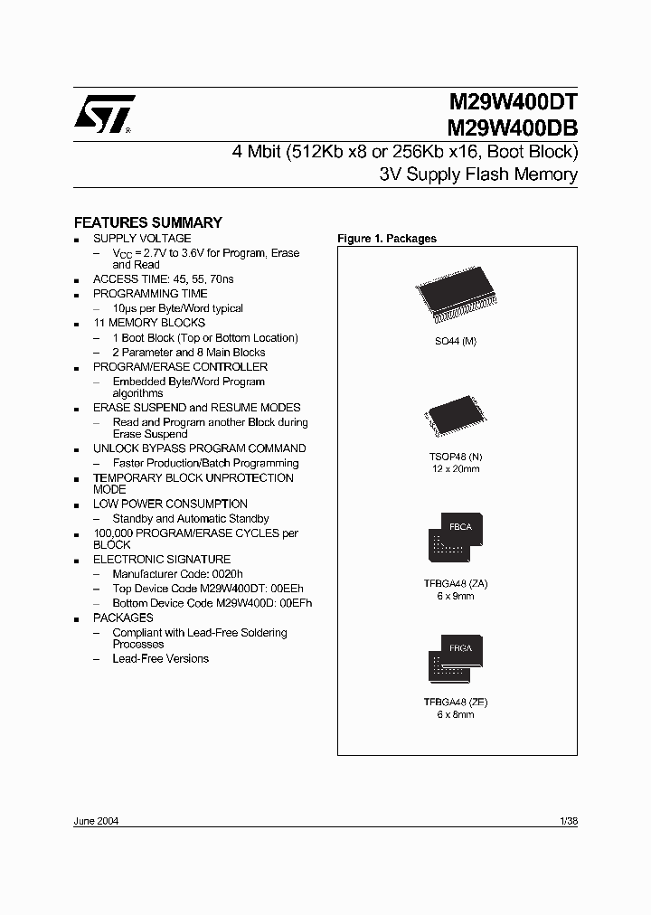M29W400DT45N1_5763049.PDF Datasheet
