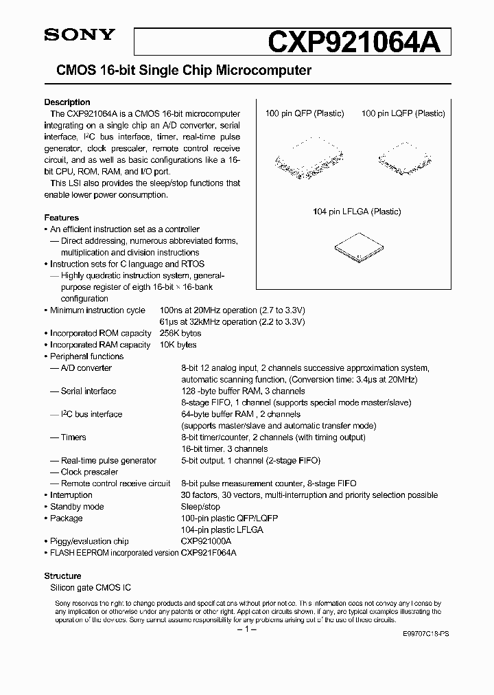 CXP921064A_5765292.PDF Datasheet