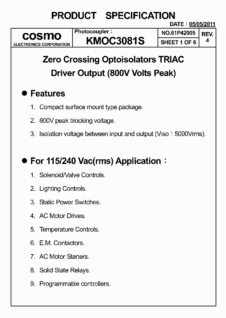KMOC3081S_5765752.PDF Datasheet