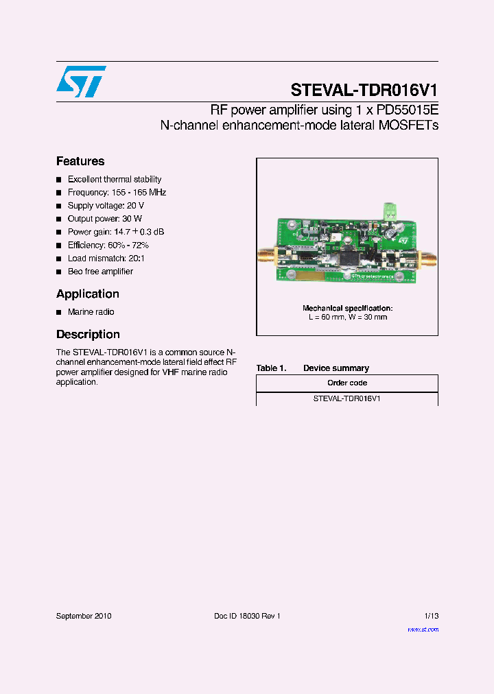 STEVAL-TDR016V1_5765981.PDF Datasheet