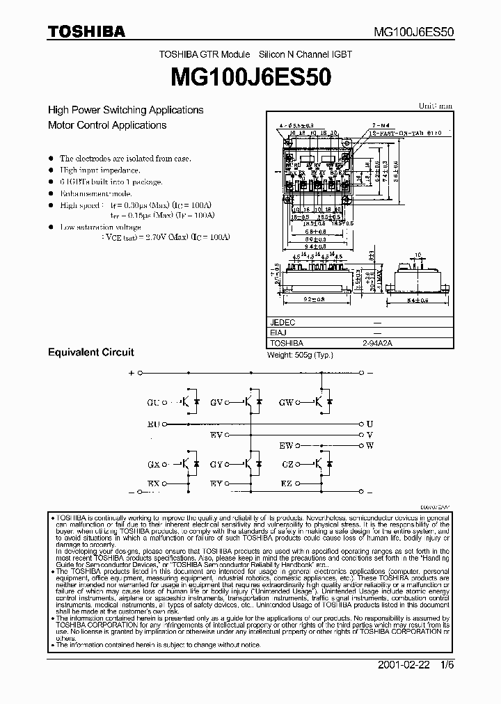 MG100J6ES50_5767536.PDF Datasheet