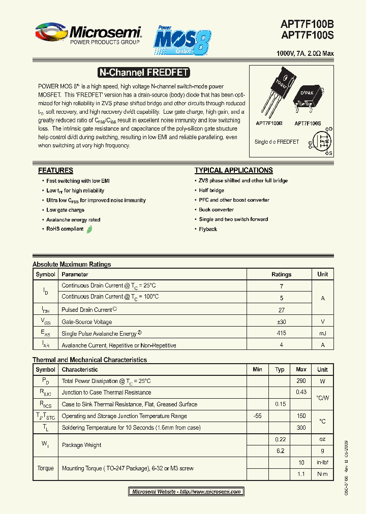 APT7F100S_5772802.PDF Datasheet