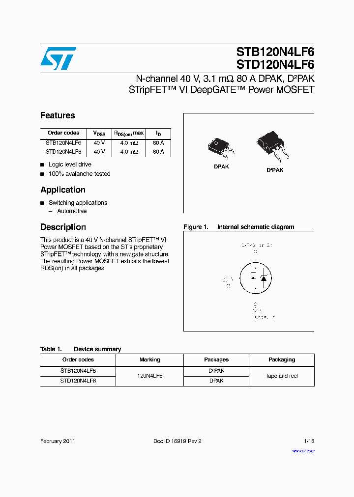 STD120N4LF6_5772800.PDF Datasheet