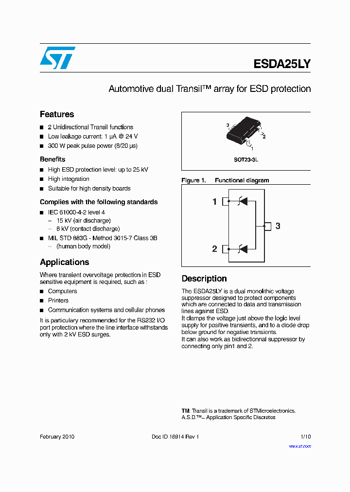 ESDA25LY_5770407.PDF Datasheet