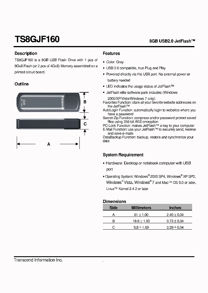 TS8GJF160_5784474.PDF Datasheet