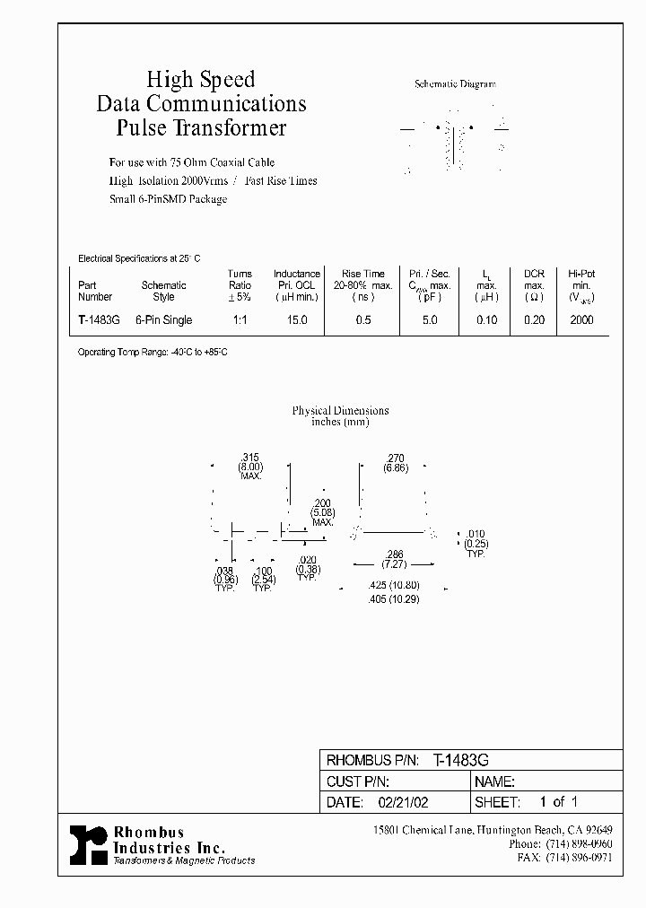 T-1483G_5786478.PDF Datasheet
