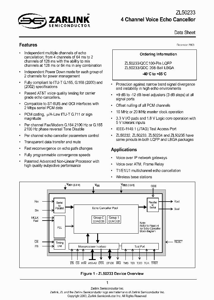 ZL50233_5787233.PDF Datasheet