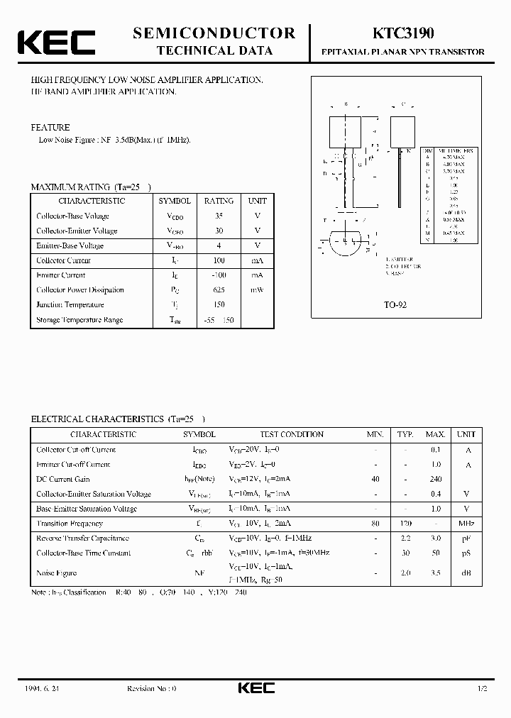 KTC3190_5793827.PDF Datasheet