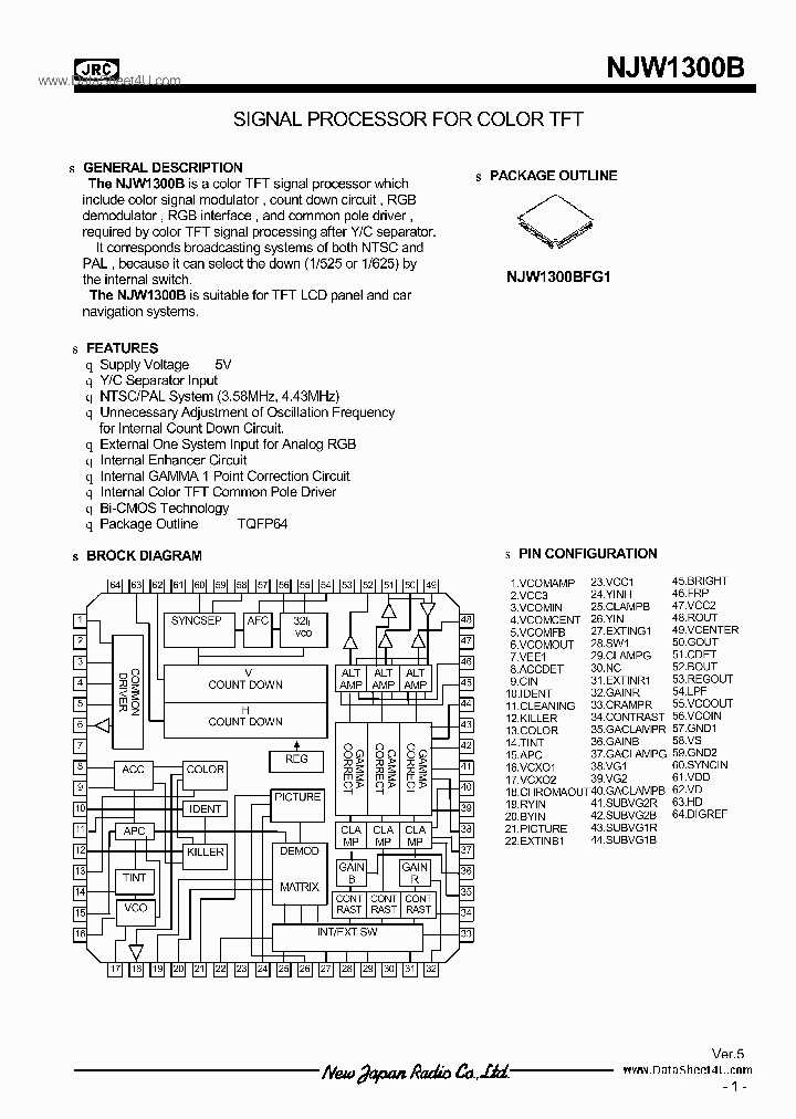 NJW1300B_5798154.PDF Datasheet