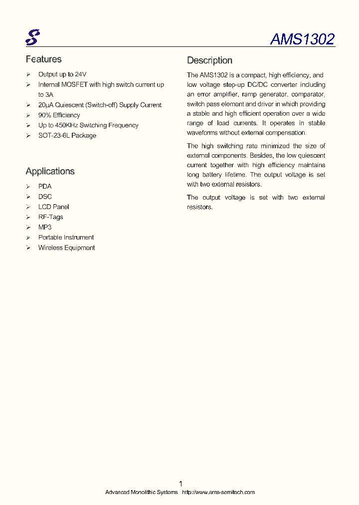 AMS1302_5799060.PDF Datasheet