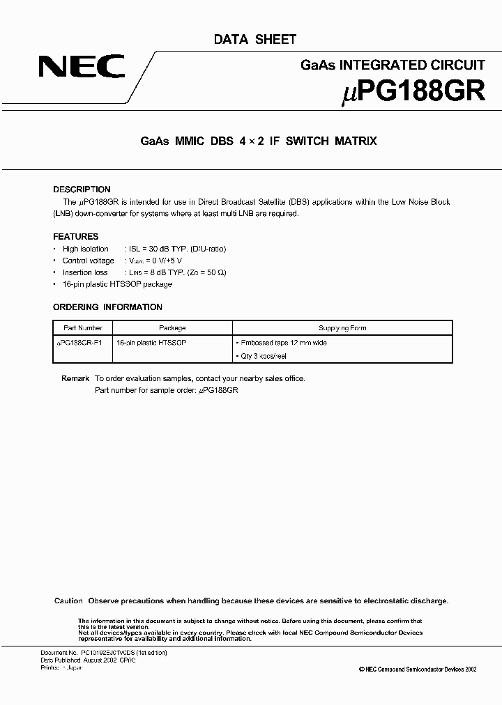 UPG188GR_5799928.PDF Datasheet