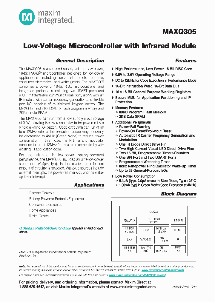 MAXQ305_5799976.PDF Datasheet