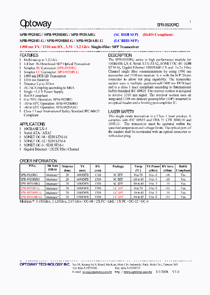 SPB-9920ARLG_5803623.PDF Datasheet