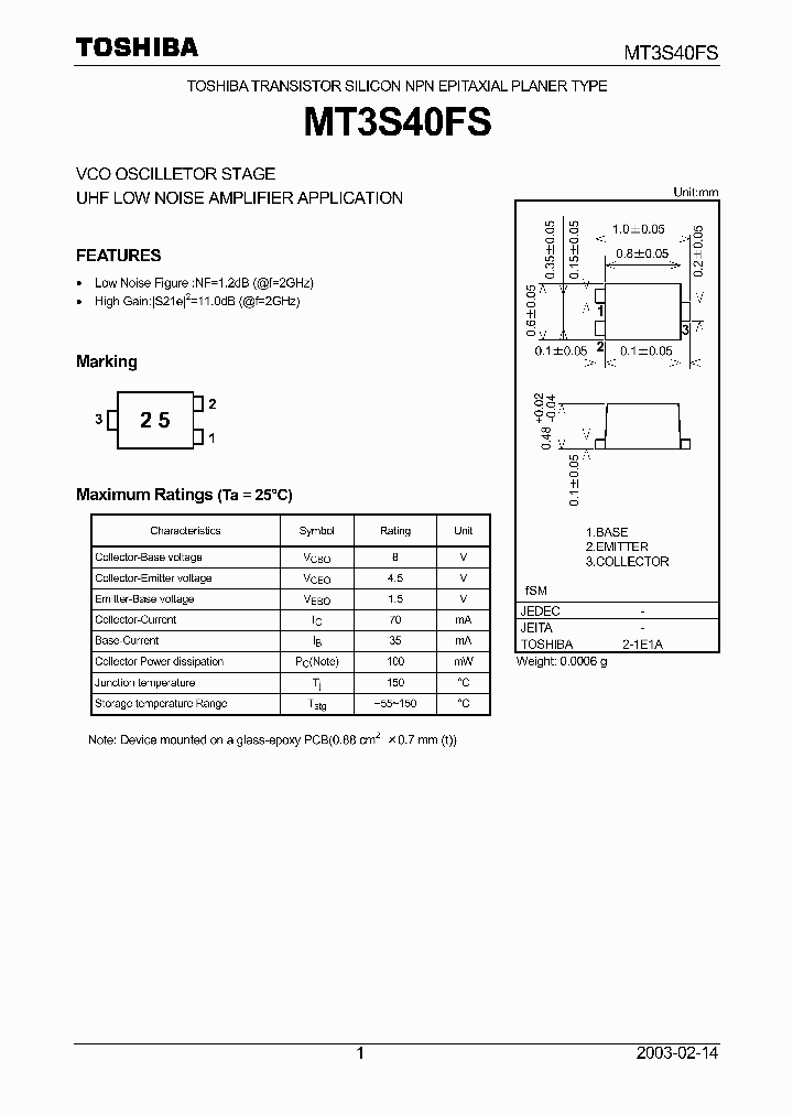 MT3S40FS_5809360.PDF Datasheet