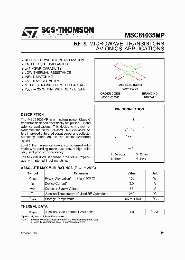MSC81035MP_5810347.PDF Datasheet
