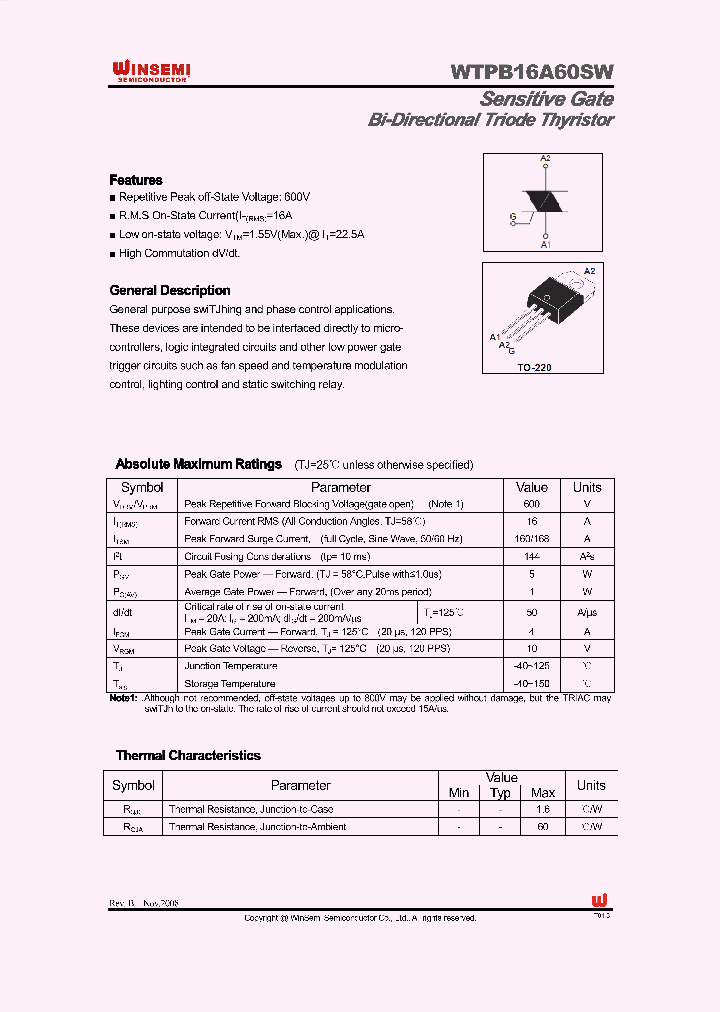 WTPB16A60SW_5810696.PDF Datasheet
