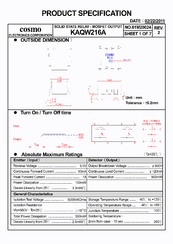 KAQW216A_5813110.PDF Datasheet