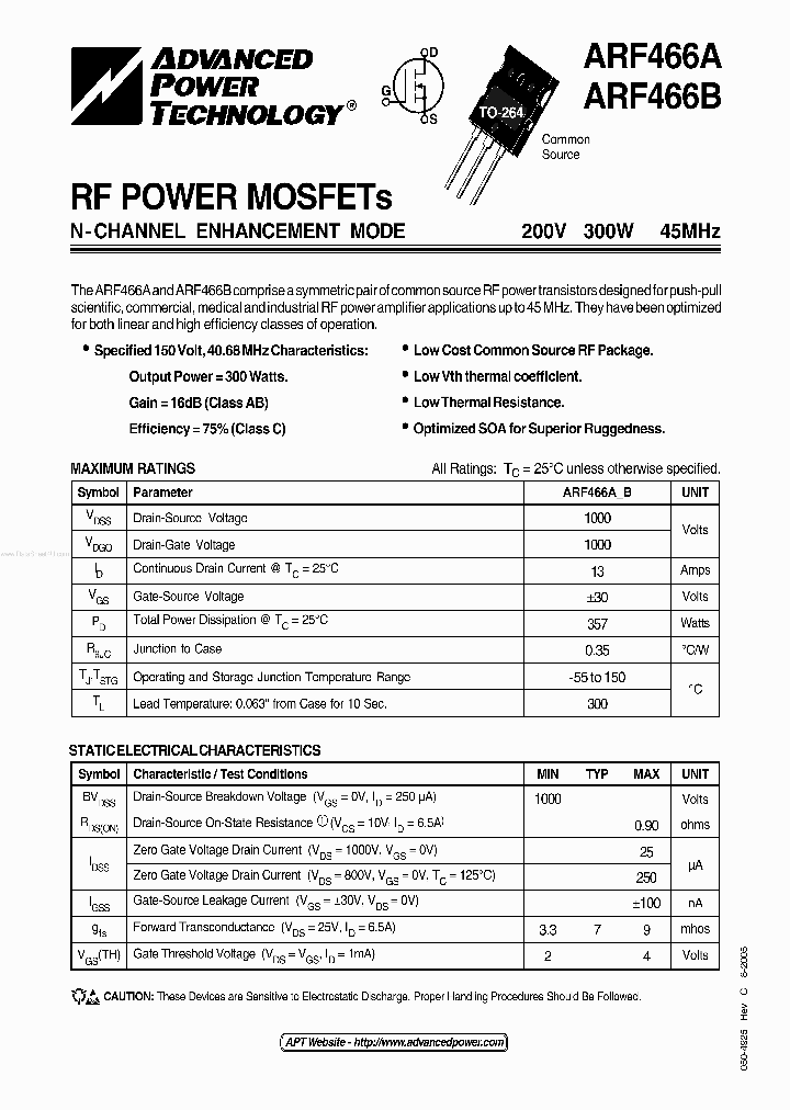 ARF466A_5813278.PDF Datasheet