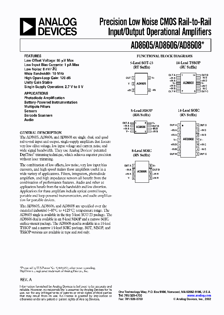 AD8605_5813947.PDF Datasheet