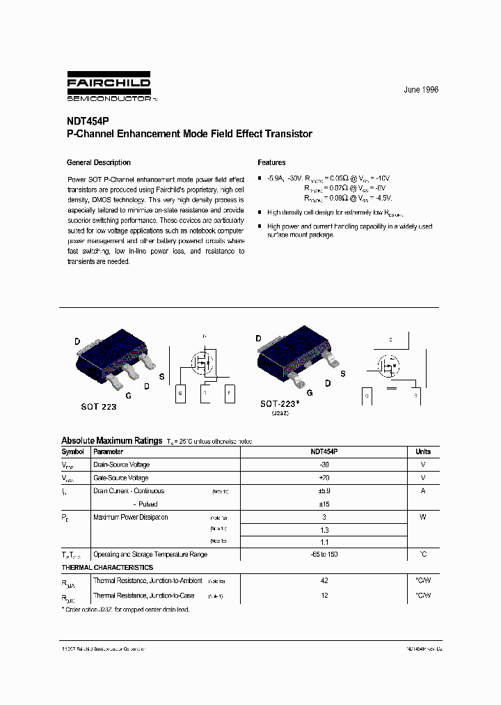 NDT454PNL_5814988.PDF Datasheet