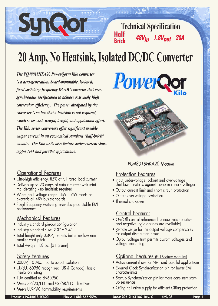 PQ48018HKA20PRS_5818586.PDF Datasheet