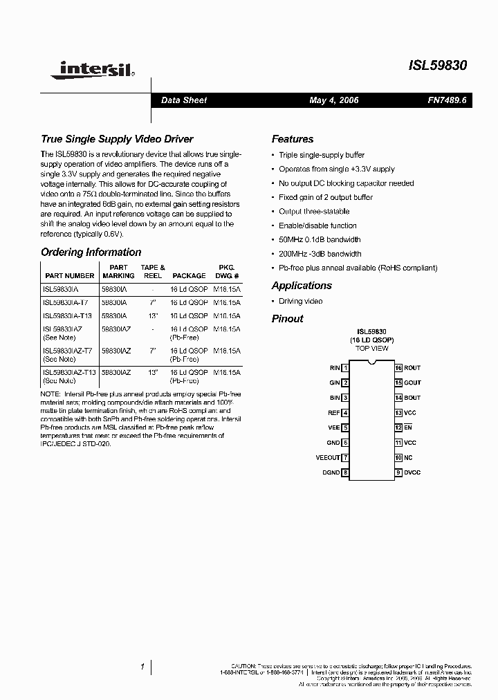 ISL59830IA-T7_5808436.PDF Datasheet