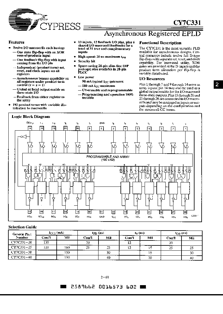 CY7C331-25HC_5824808.PDF Datasheet