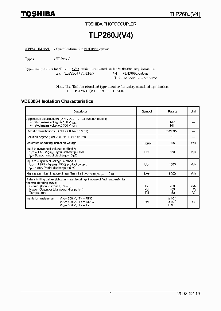 TLP260JV4_5823771.PDF Datasheet