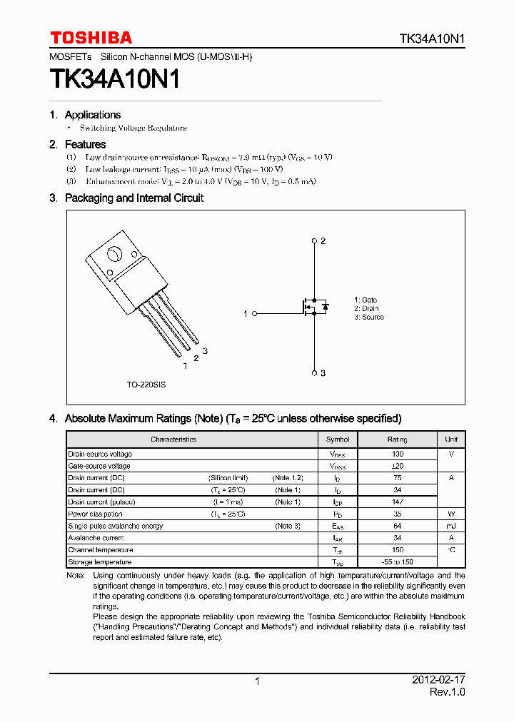 TK34A10N1_5832108.PDF Datasheet