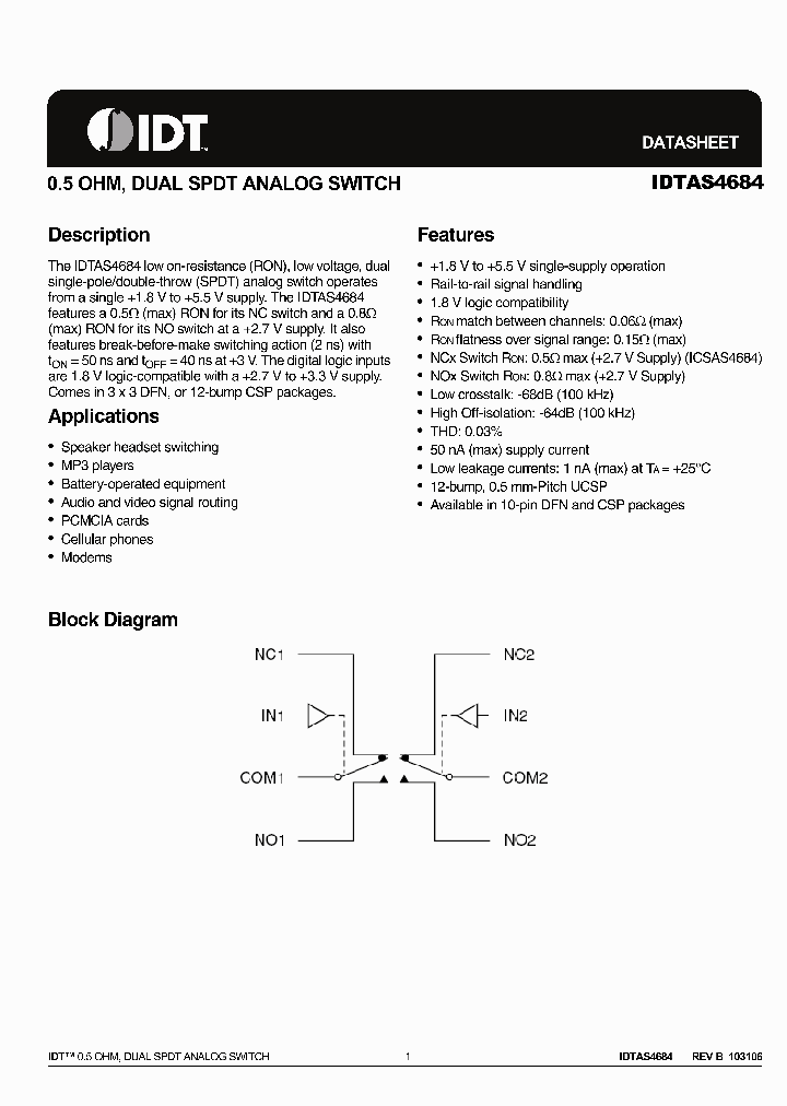 IDTAS4684AHG8_5829253.PDF Datasheet