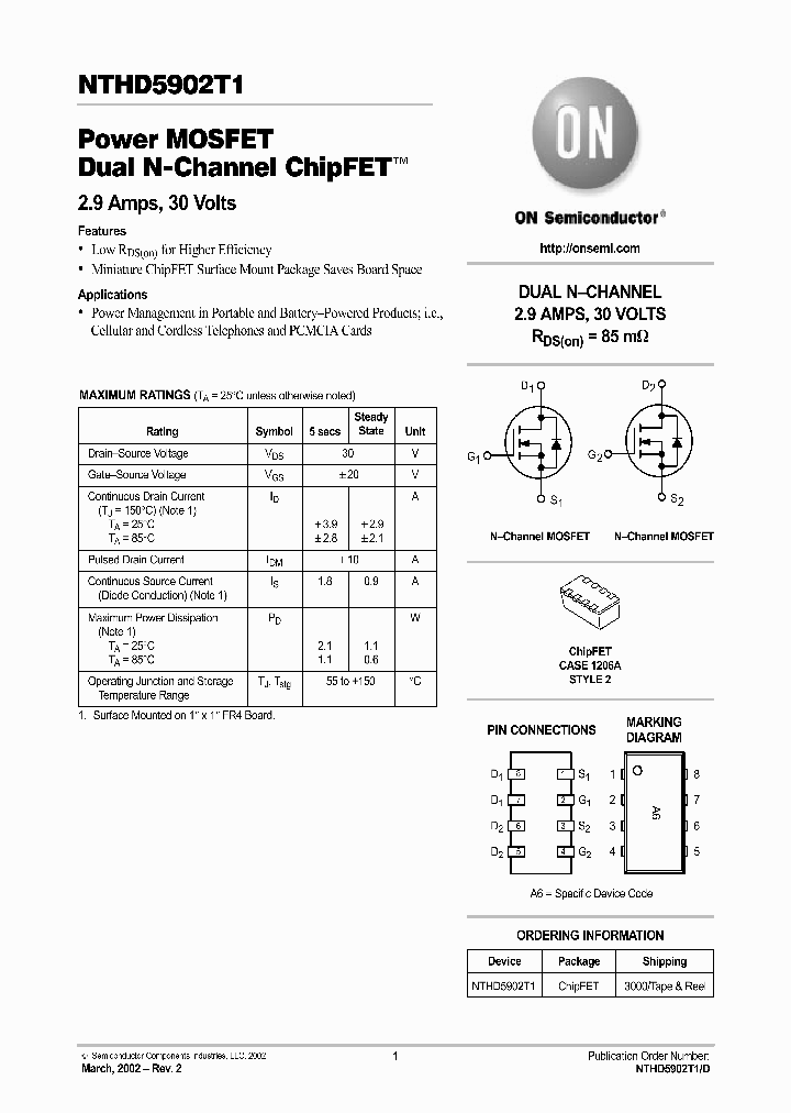 NTHD5902T1_5832881.PDF Datasheet