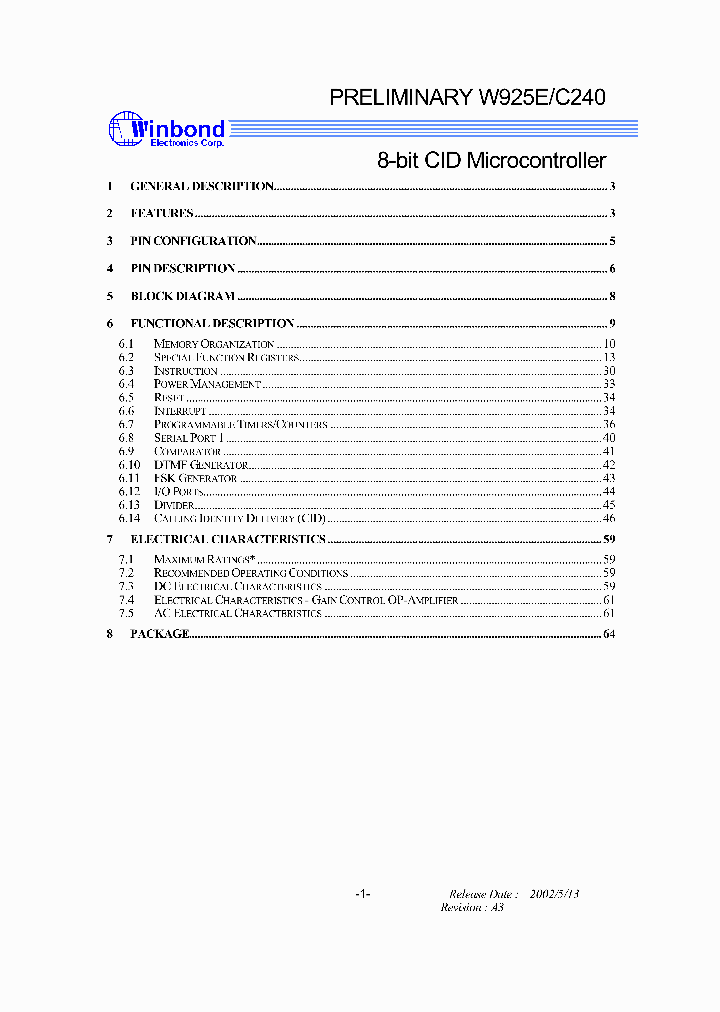W925C240_5836614.PDF Datasheet