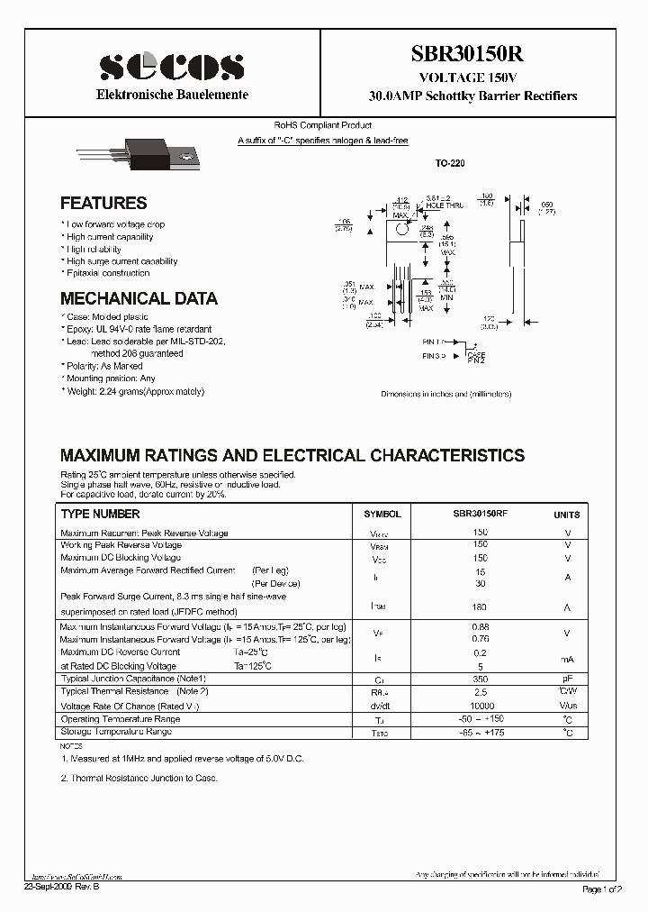 SBR30150R_5837437.PDF Datasheet