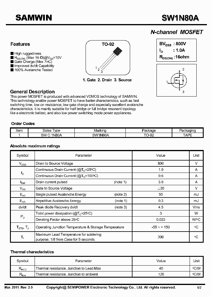 SWC1N80A_5838016.PDF Datasheet