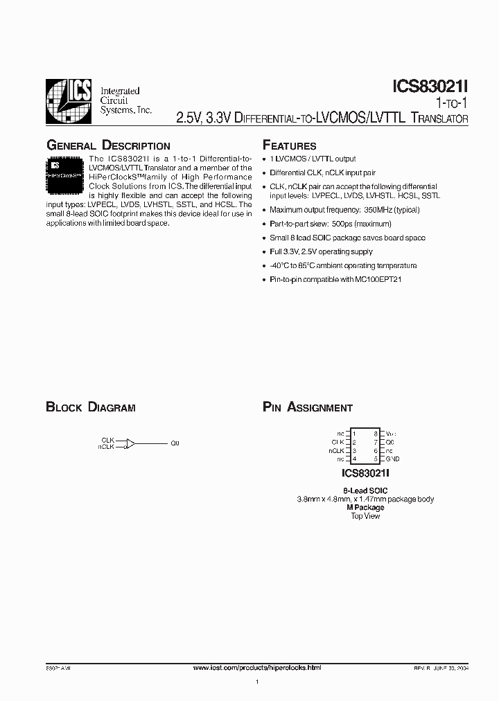 ICS83021I_5824983.PDF Datasheet