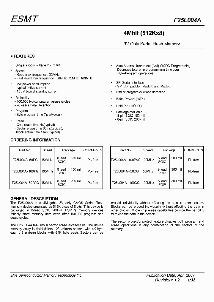 F25L004A-100PG_5824991.PDF Datasheet