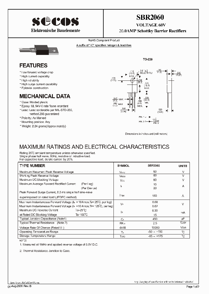 SBR2060_5836170.PDF Datasheet