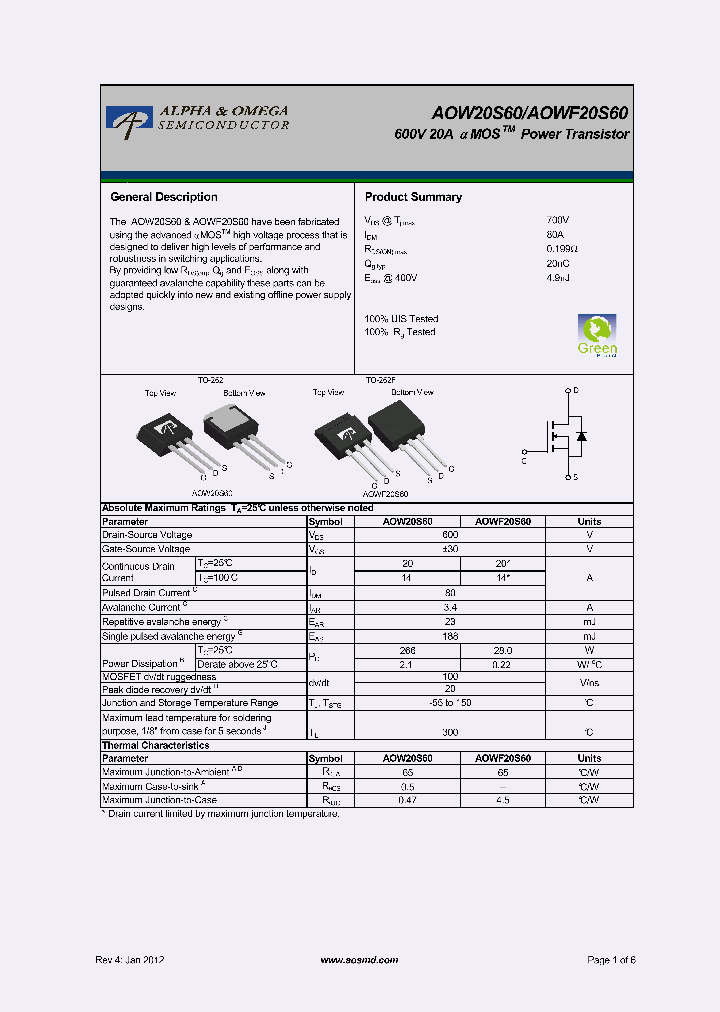 AOW20S60_5842754.PDF Datasheet