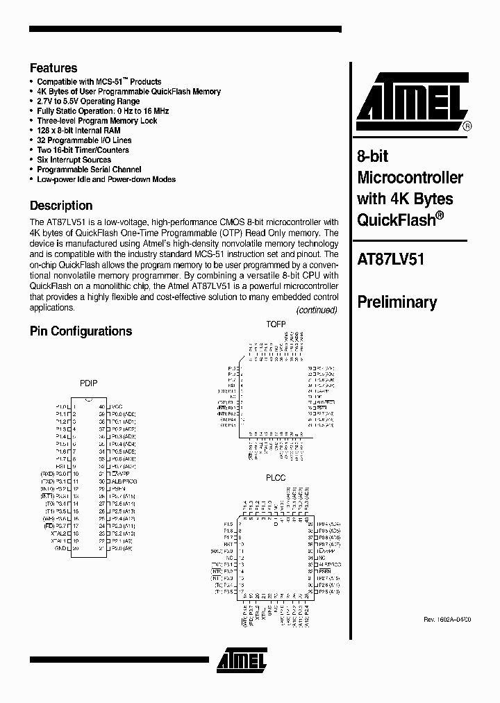 AT87LV51-16PI_5847059.PDF Datasheet