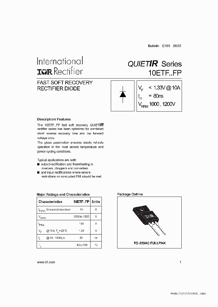 10ETF10FP_5848575.PDF Datasheet