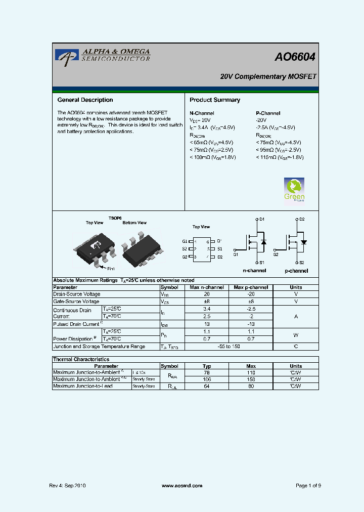 AO6604_5850803.PDF Datasheet