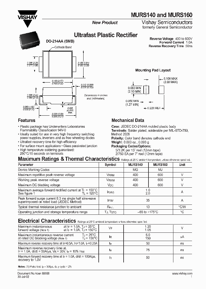 MURS160_5854457.PDF Datasheet